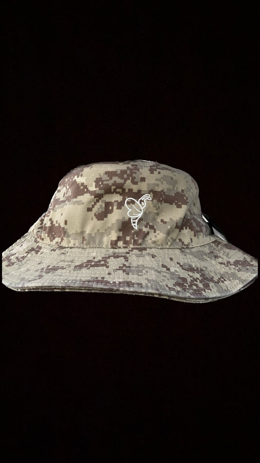 Digital Military Bee Bucket Hat - Desert