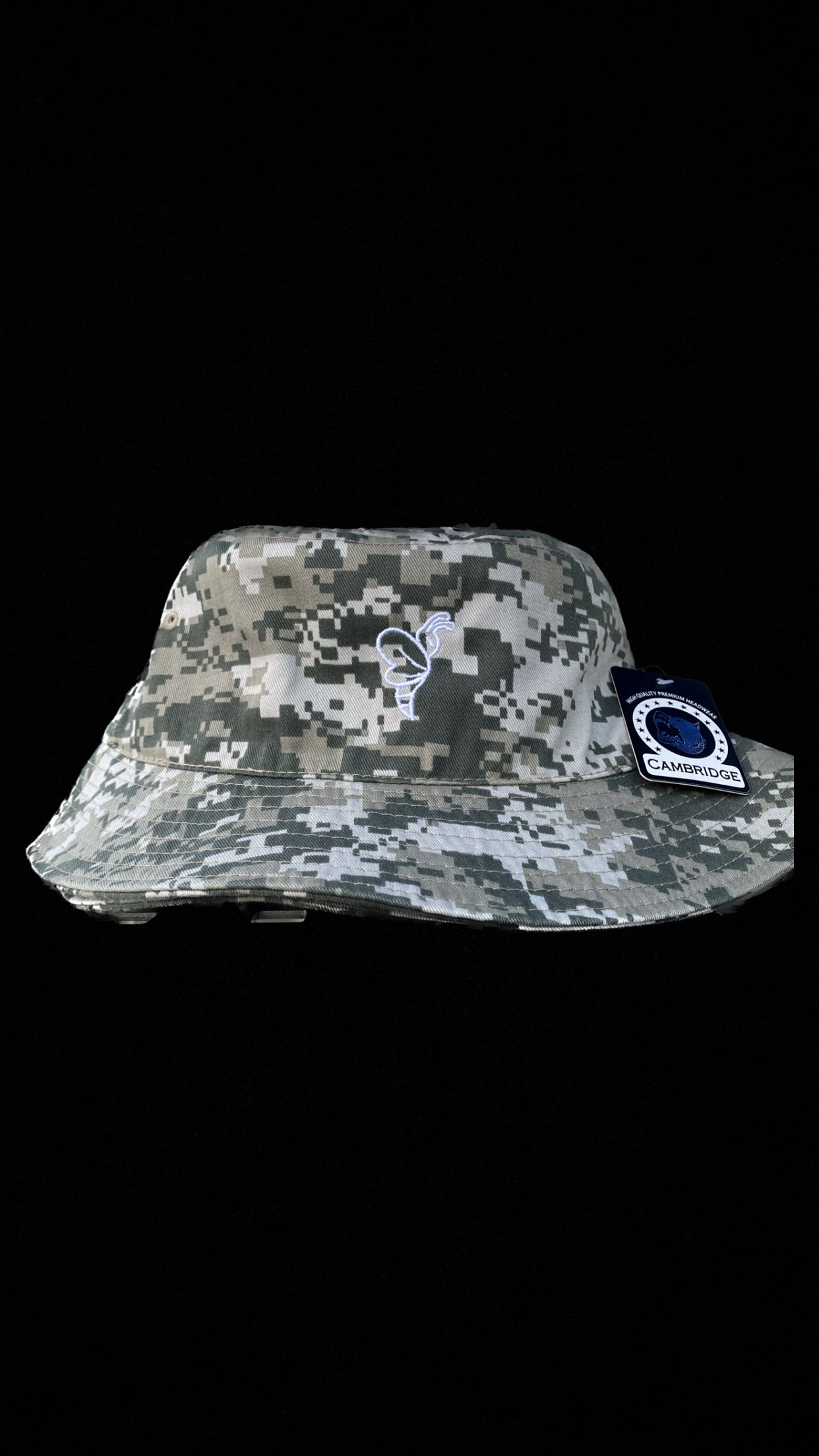 Digital Military Bee Bucket Hat - Sage Green